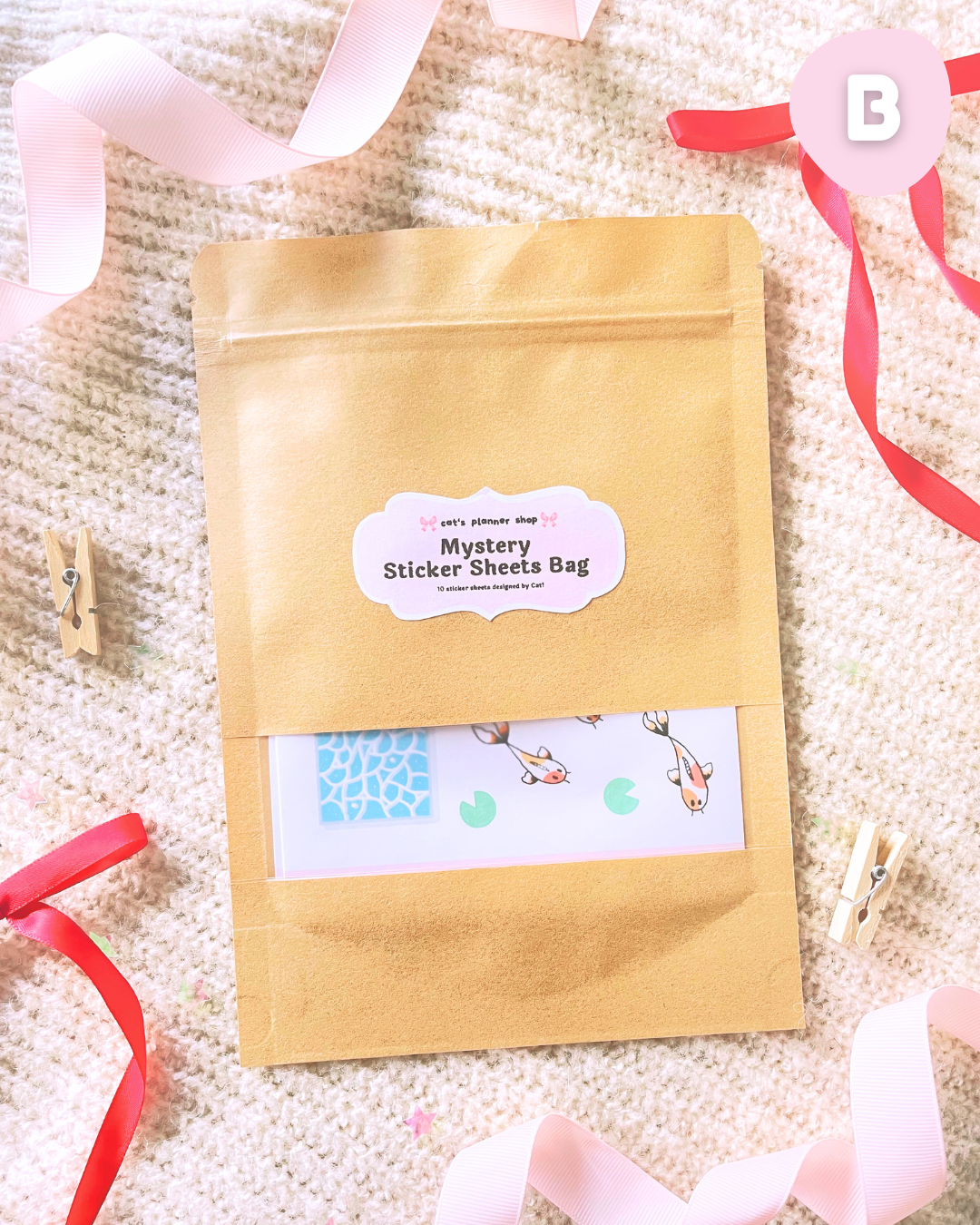 Mystery Sticker Sheet Pack – Aesthetic Sticker Sheets Designed by Cat’s Planner