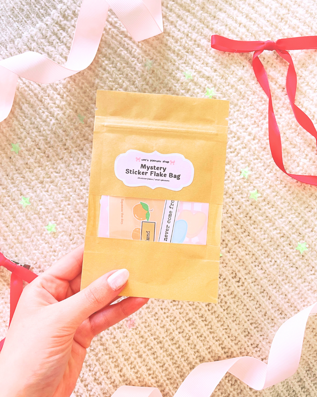 Mystery Sticker Flake Bag – Random Aesthetic Kawaii Stickers from Cat’s Planner