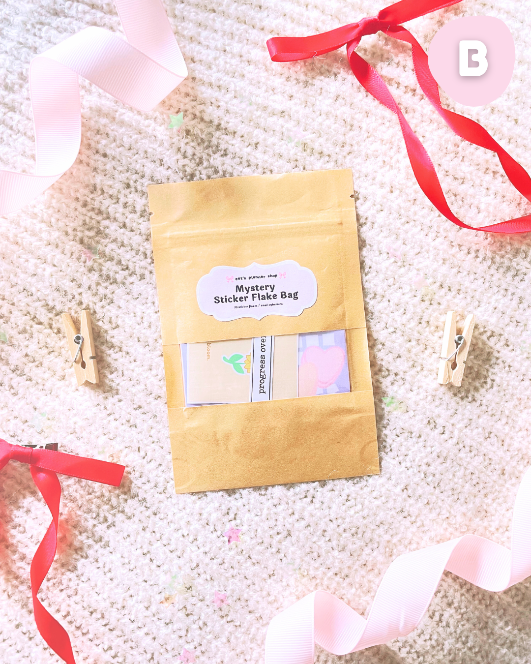 Mystery Sticker Flake Bag – Random Aesthetic Kawaii Stickers from Cat’s Planner