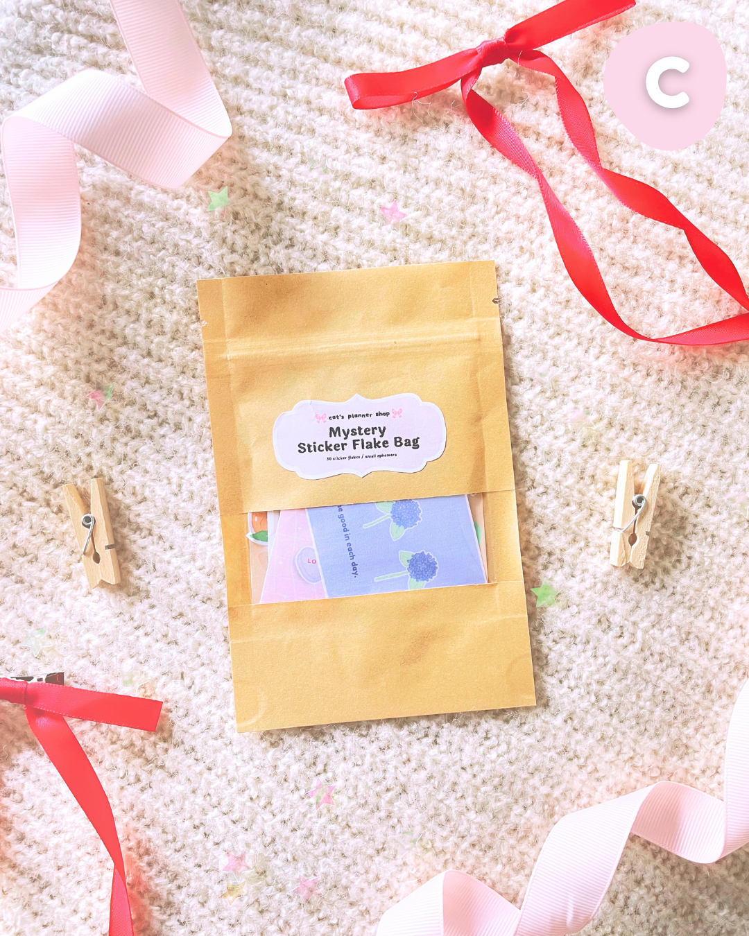 Mystery Sticker Flake Bag – Random Aesthetic Kawaii Stickers from Cat’s Planner