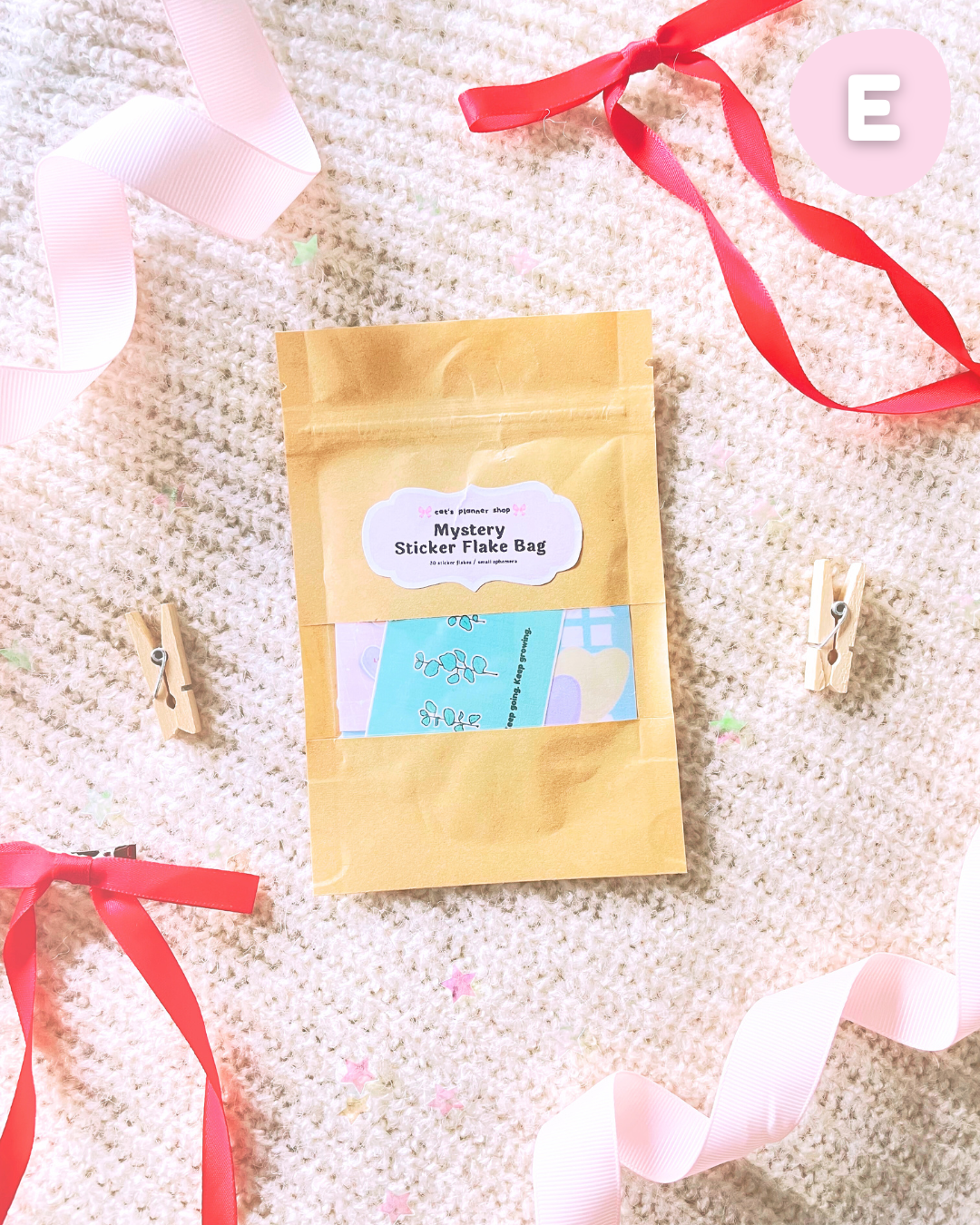 Mystery Sticker Flake Bag – Random Aesthetic Kawaii Stickers from Cat’s Planner