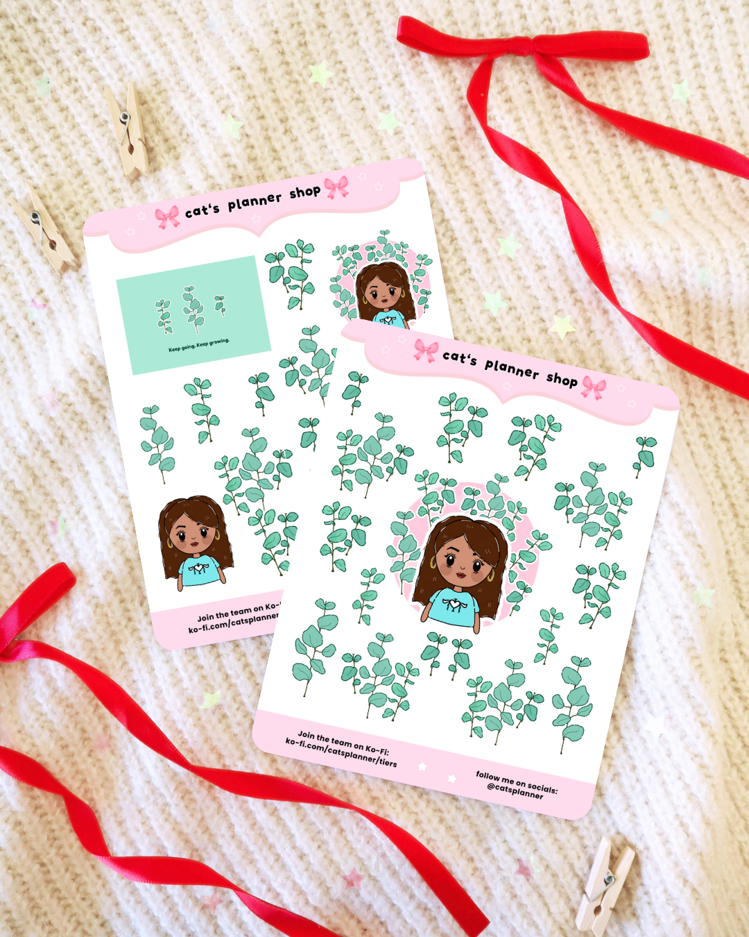 Floral Girl Sticker Sheets | Cute Bullet Journal & Planner Stickers