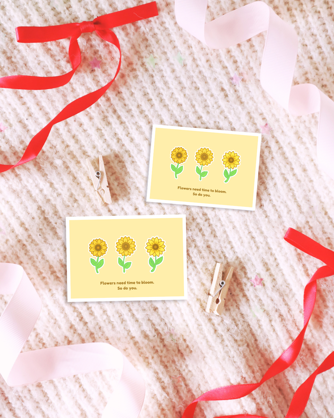 Cute Floral Inspirational Quote Stickers