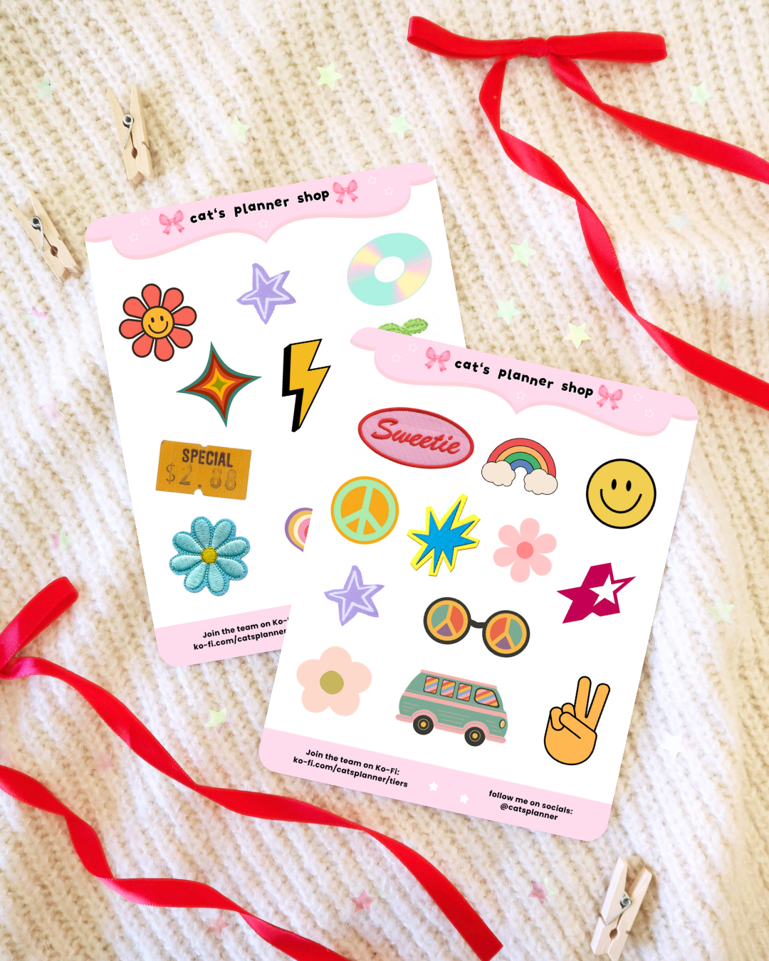 60's Psycadhelic Sticker Sheet – Colourful Stationery for Bullet Journal and Planners