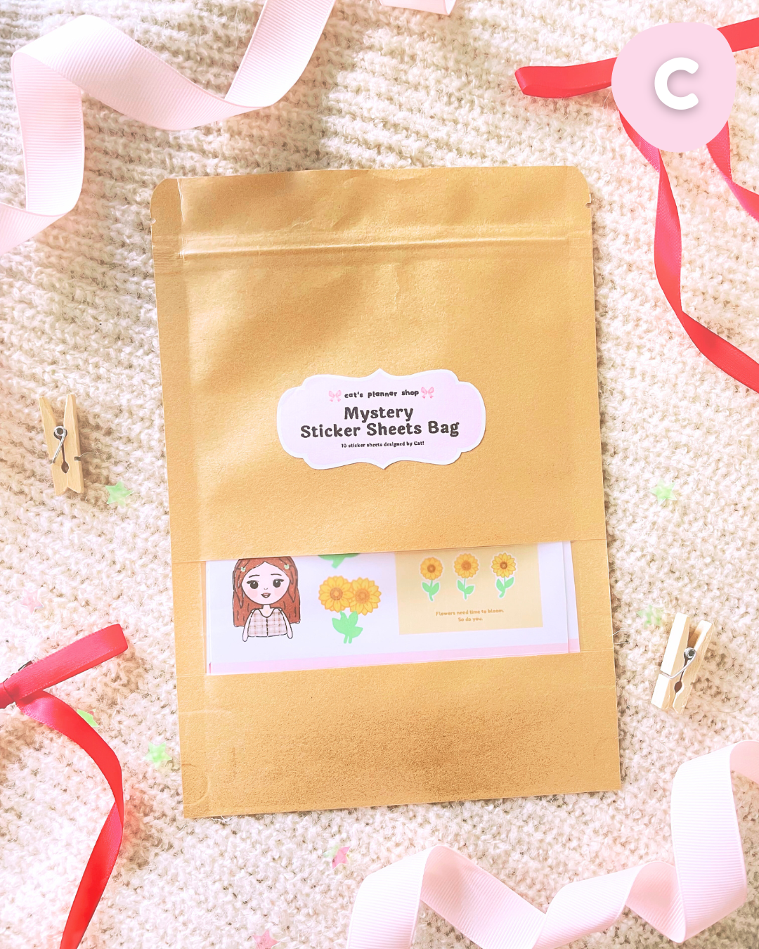 Mystery Sticker Sheet Pack – Aesthetic Sticker Sheets Designed by Cat’s Planner