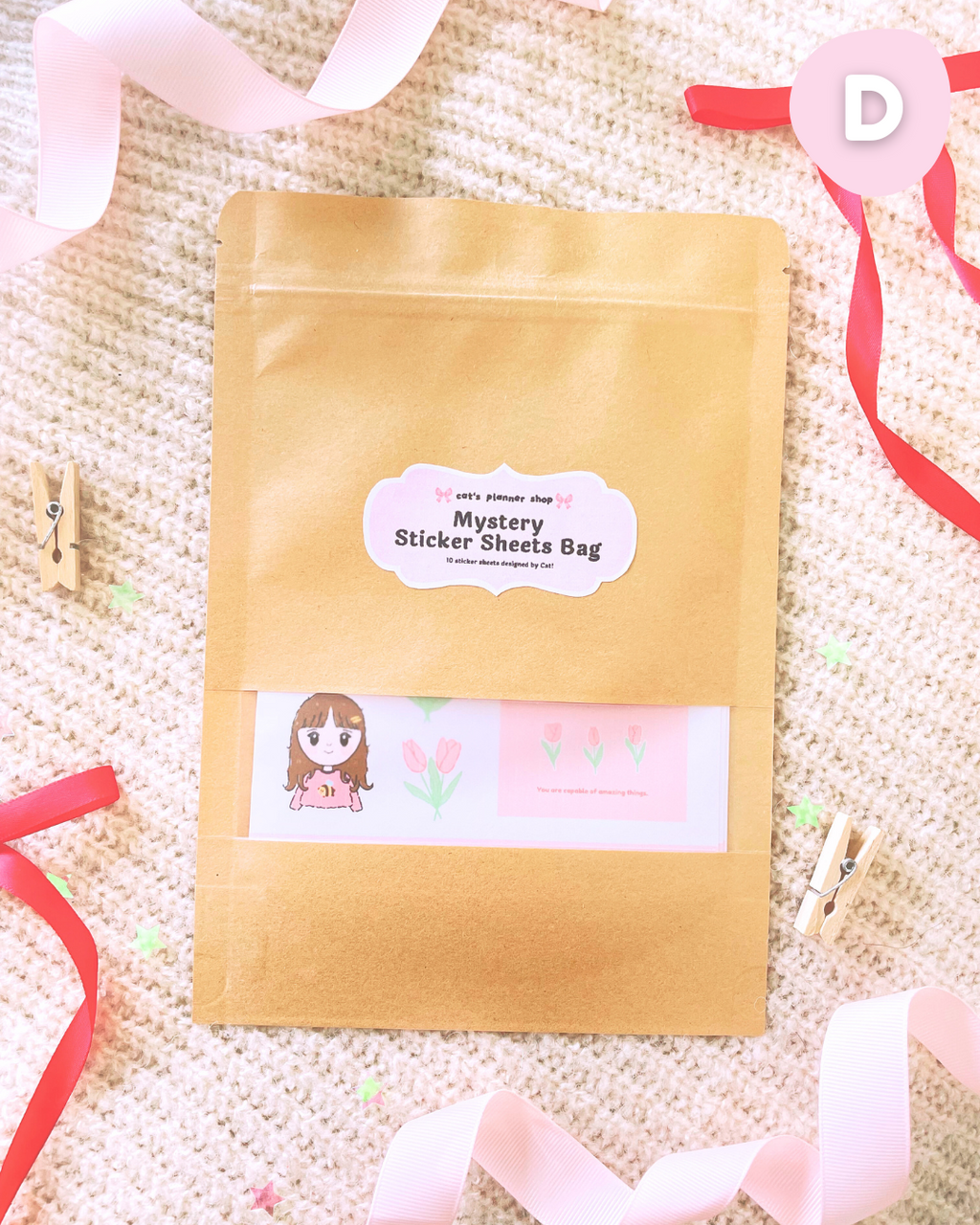 Mystery Sticker Sheet Pack – Aesthetic Sticker Sheets Designed by Cat’s Planner