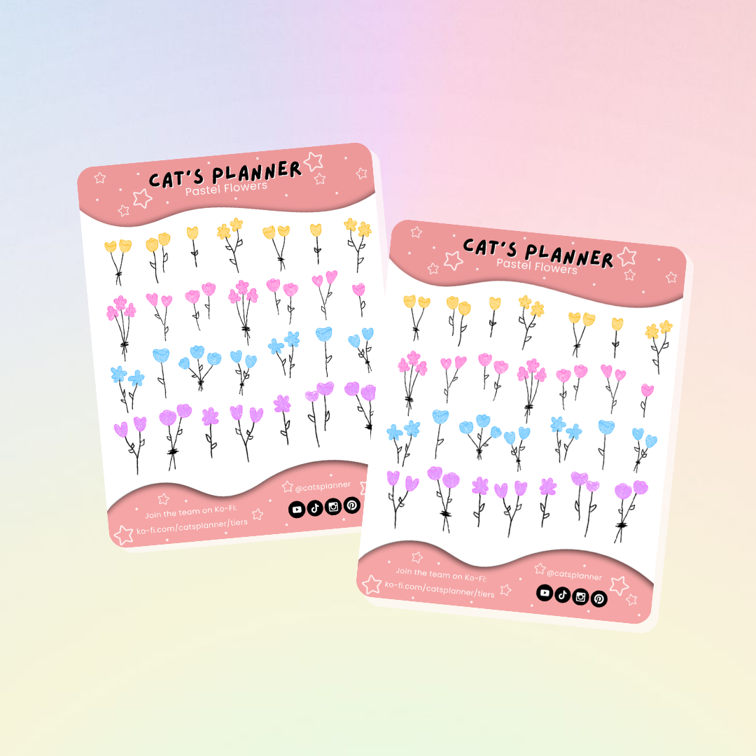 2025 Bullet Journal Sticker Sheets - Physical