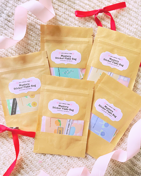 Mystery Sticker Flake Bag – Random Aesthetic Kawaii Stickers from Cat’s Planner
