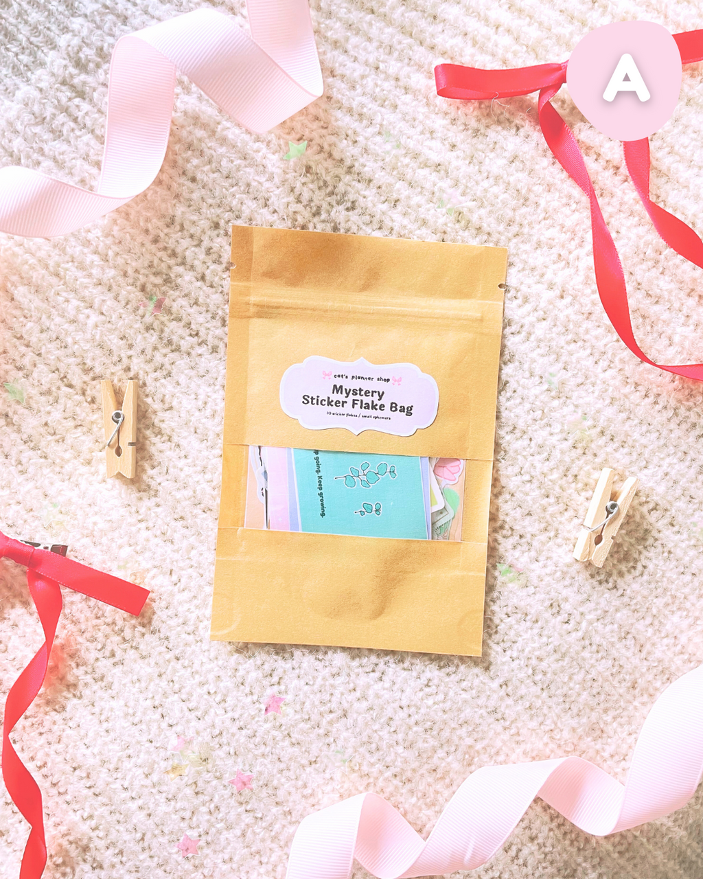 Mystery Sticker Flake Bag – Random Aesthetic Kawaii Stickers from Cat’s Planner