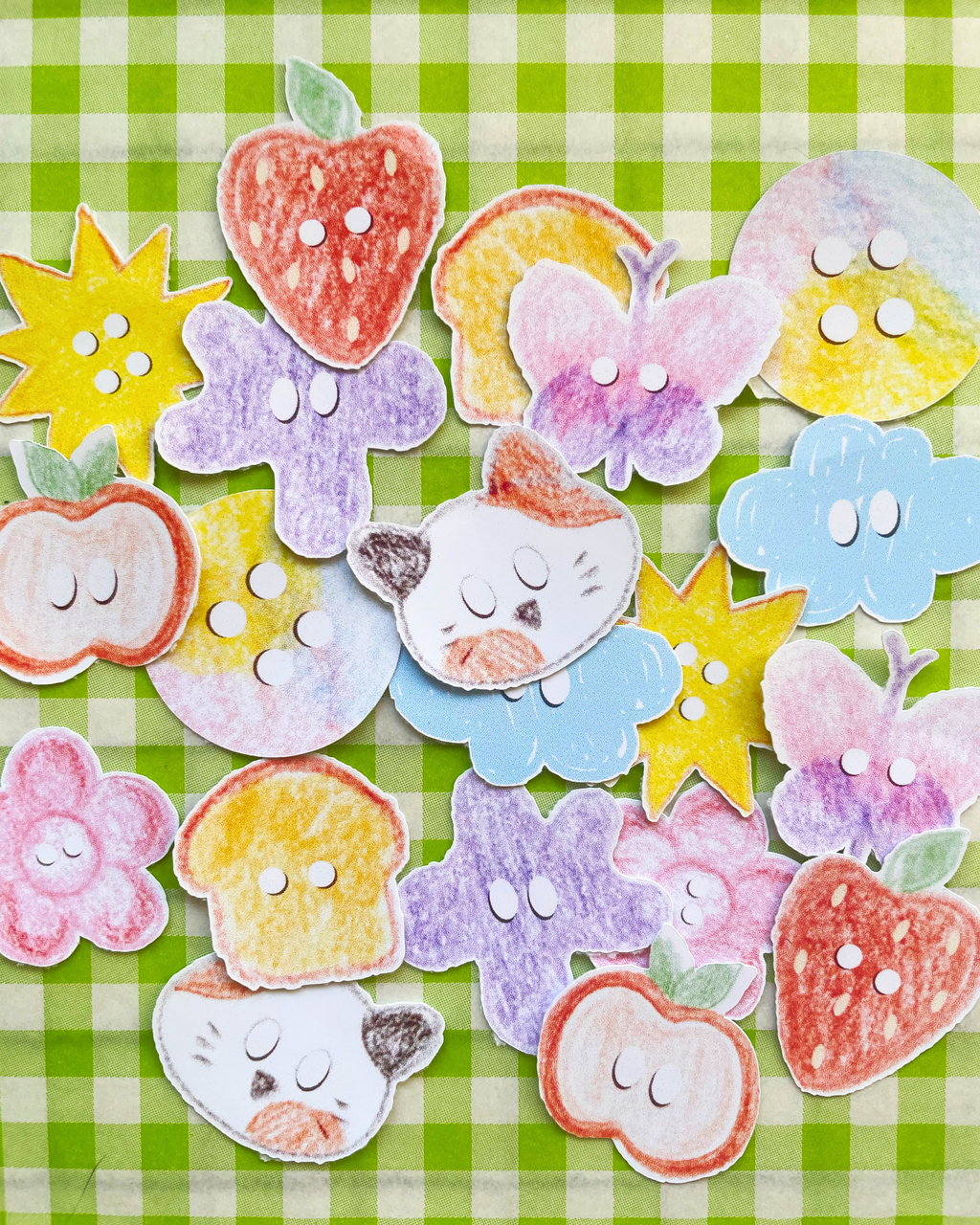 Coloured Pencils Stickers Packs
