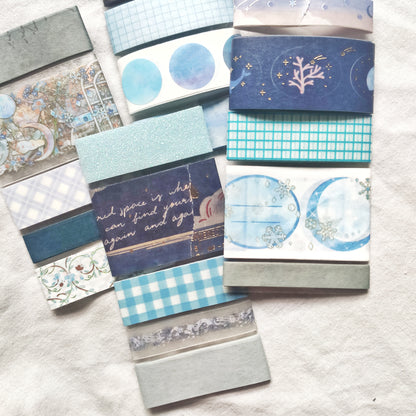 Blue Washi Tape Sample Grab Bag