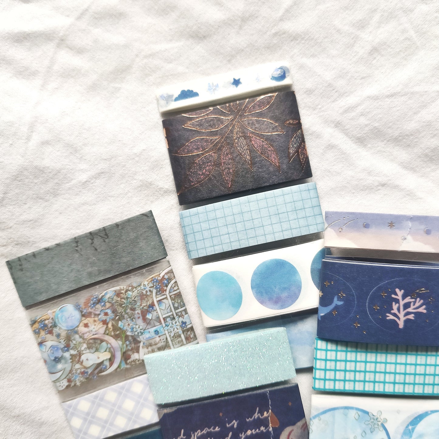 Blue Washi Tape Sample Grab Bag