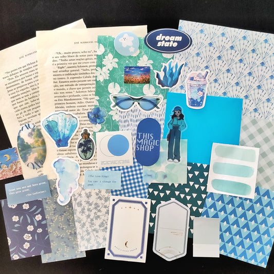 Blue Junk Journal Set