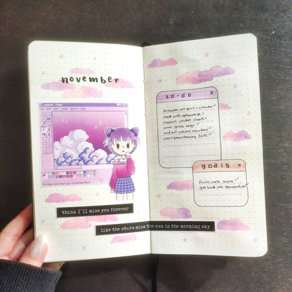 PRINTABLE - Vaporwave Space Girl Sticker Sheet – Aesthetic Galaxy Stickers for Journaling & Scrapbooking