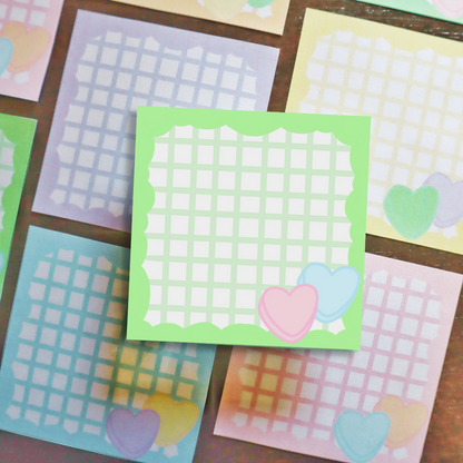 Candy Heart Memo Pads