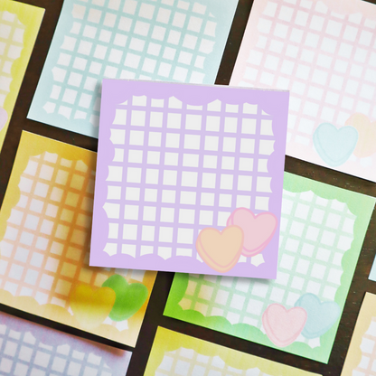 Candy Heart Memo Pads