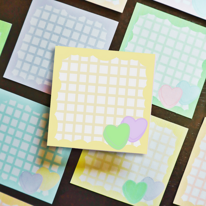 Candy Heart Memo Pads