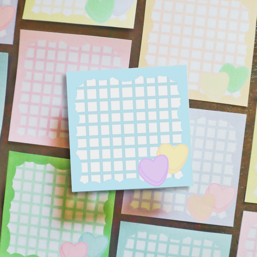 Candy Heart Memo Pads