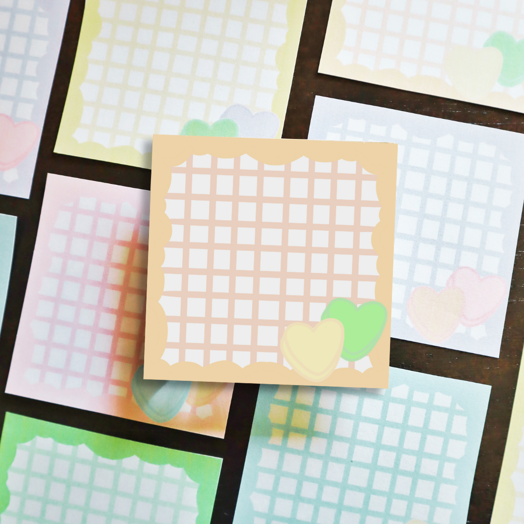 Candy Heart Memo Pads