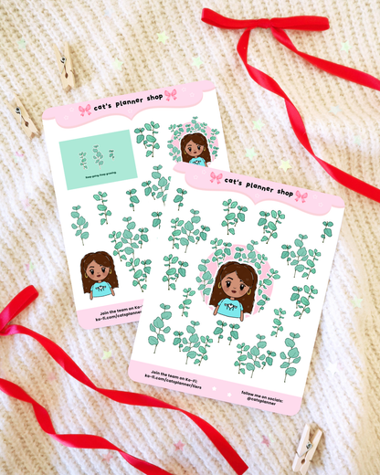 Floral Girl Sticker Sheets | Cute Bullet Journal & Planner Stickers