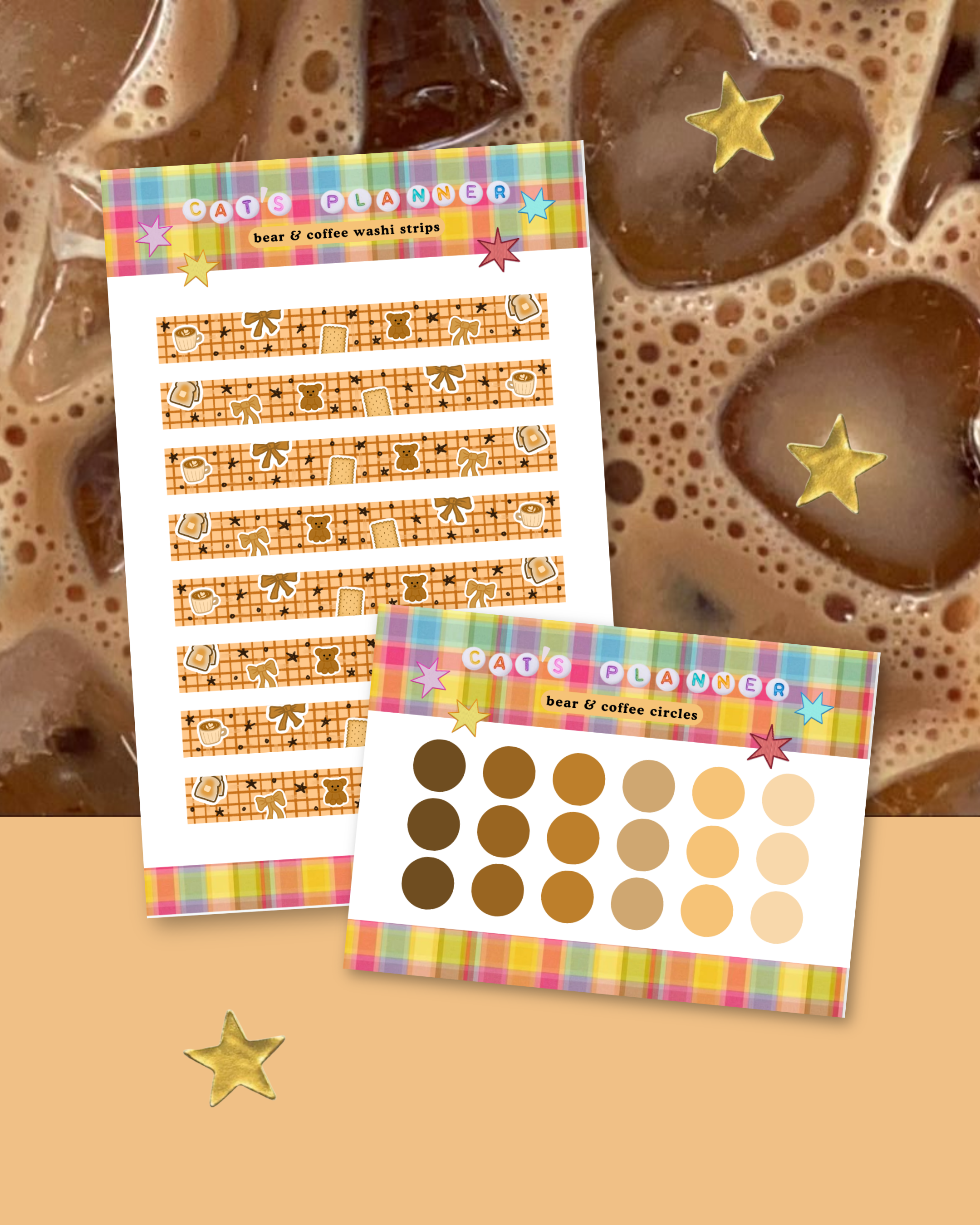 Coffee & Bear Sticker Sheets