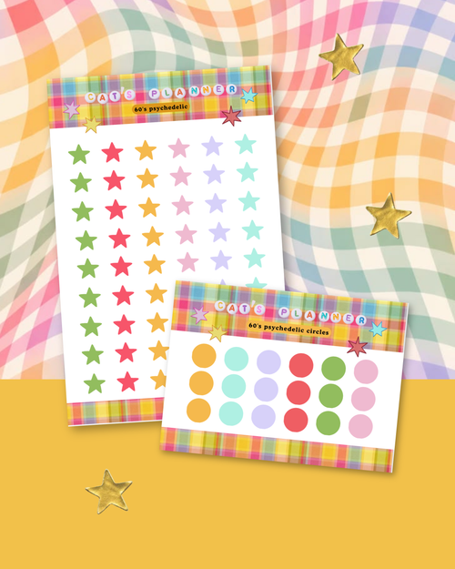 60's Psycadhelic Sticker Sheets