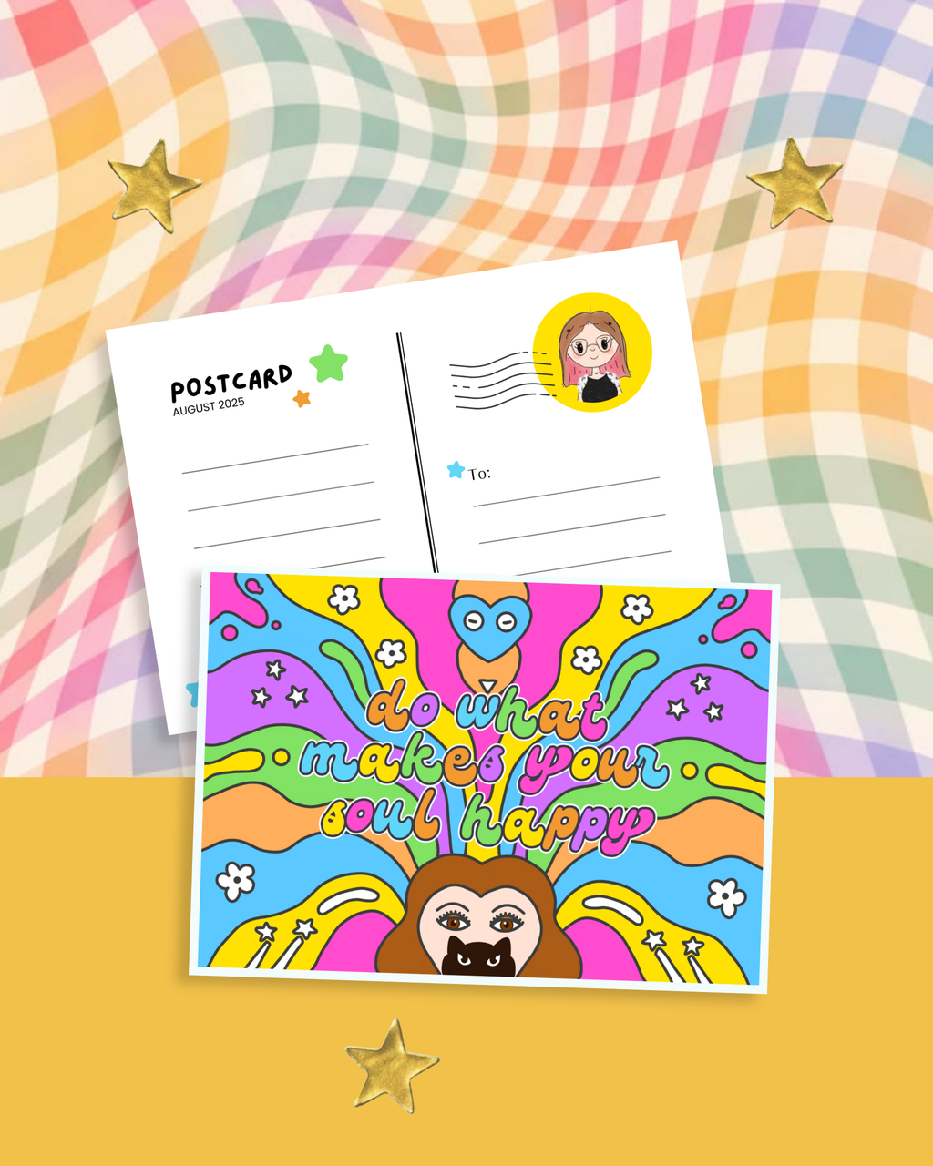 Do What Makes Your Soul Happy – Retro Psychedelic Art Print