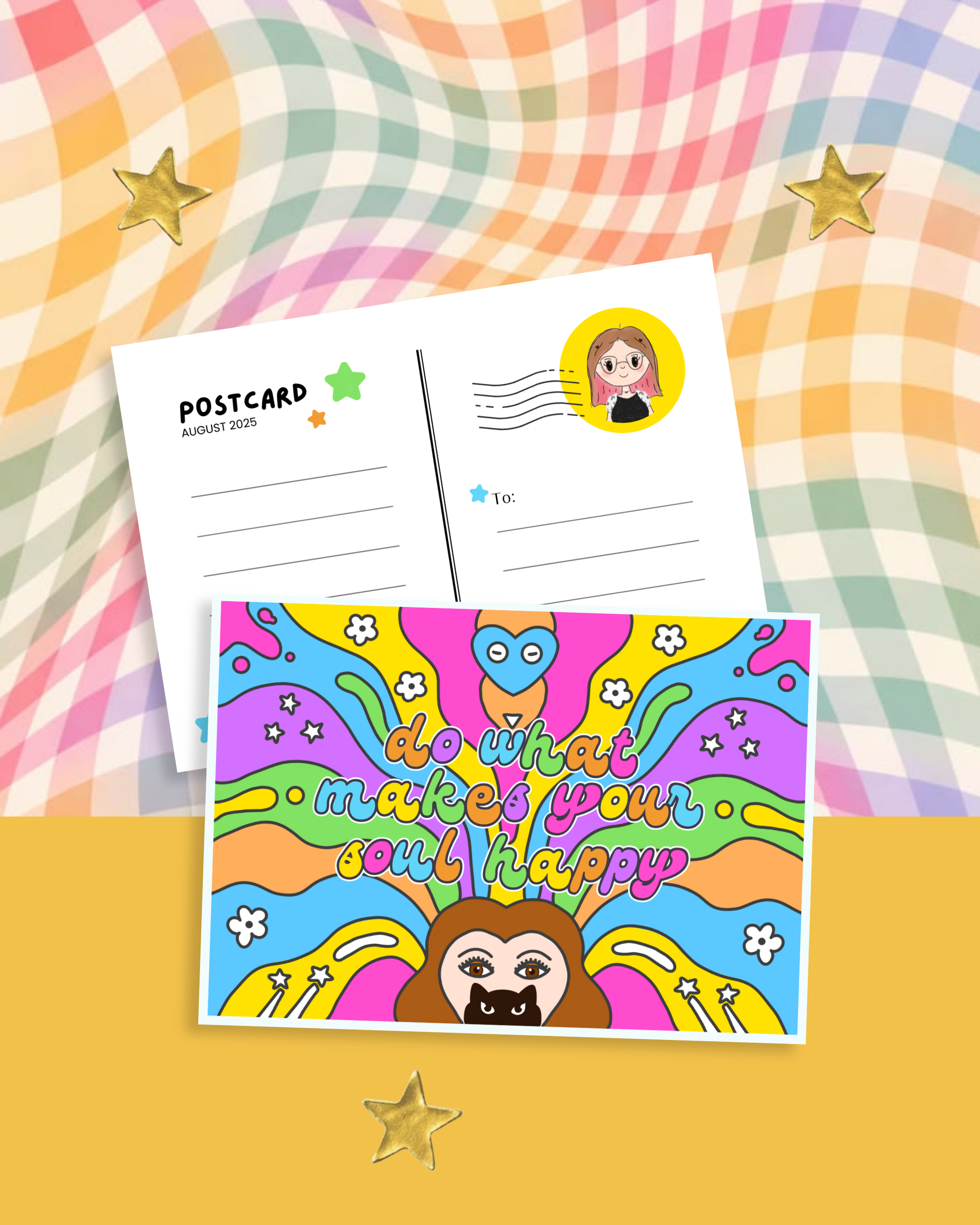 Do What Makes Your Soul Happy – Retro Psychedelic Art Print