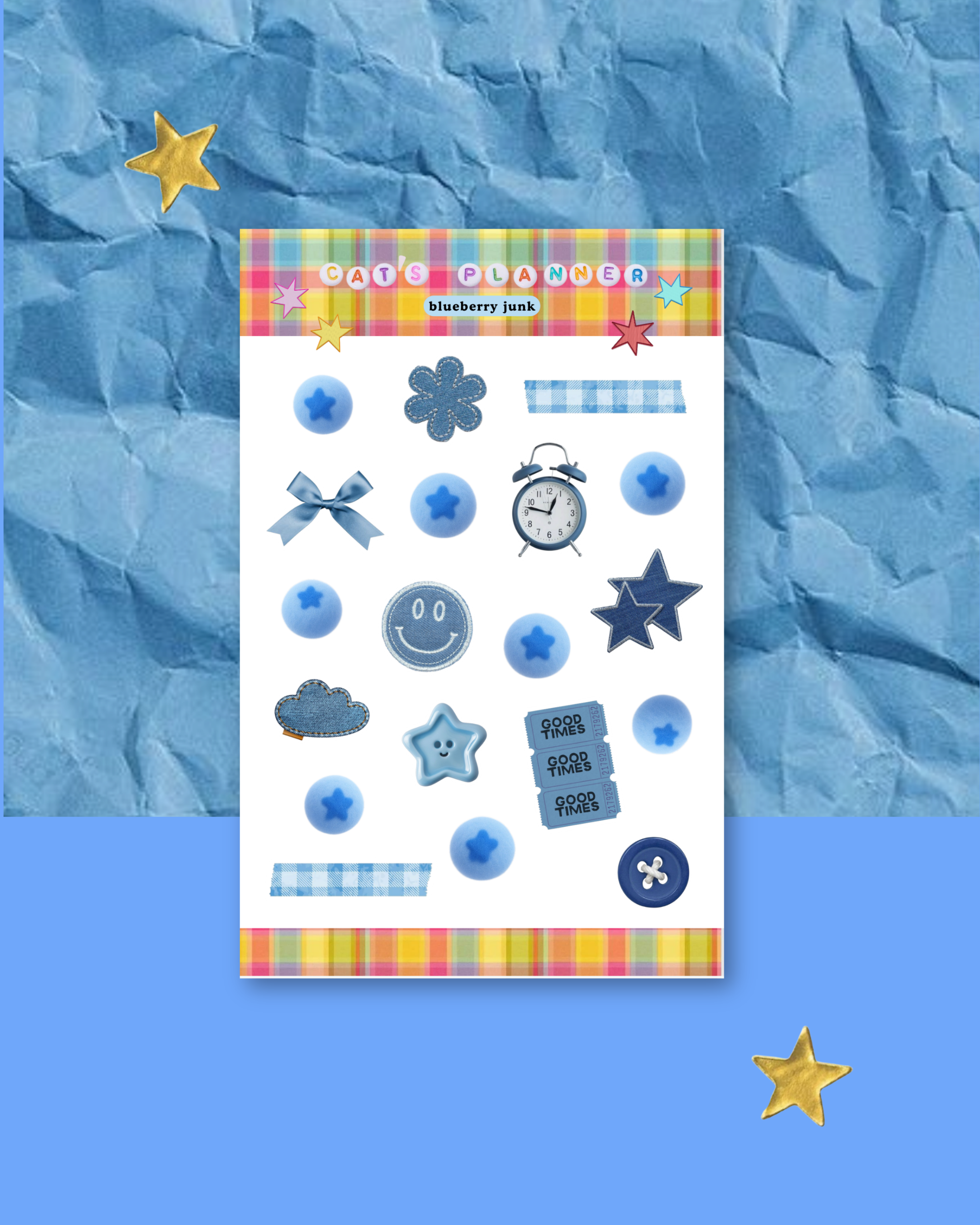 Blueberry Junk Journal Inspired Sticker Sheet