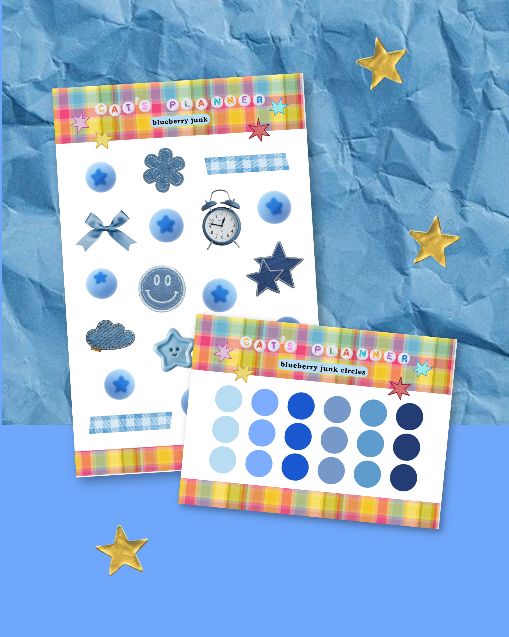 Blueberry Junk Journal Inspired Sticker Sheet
