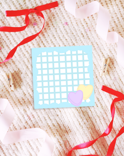 Candy Heart Memo Pads