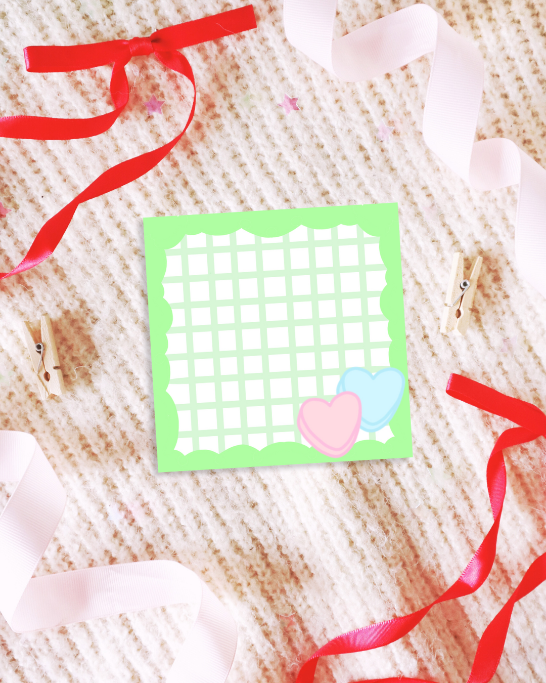 Candy Heart Memo Pads