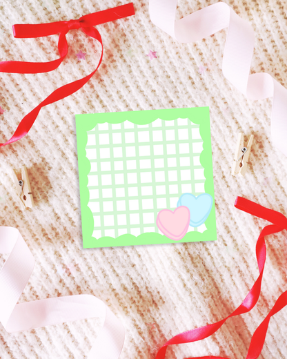 Candy Heart Memo Pads