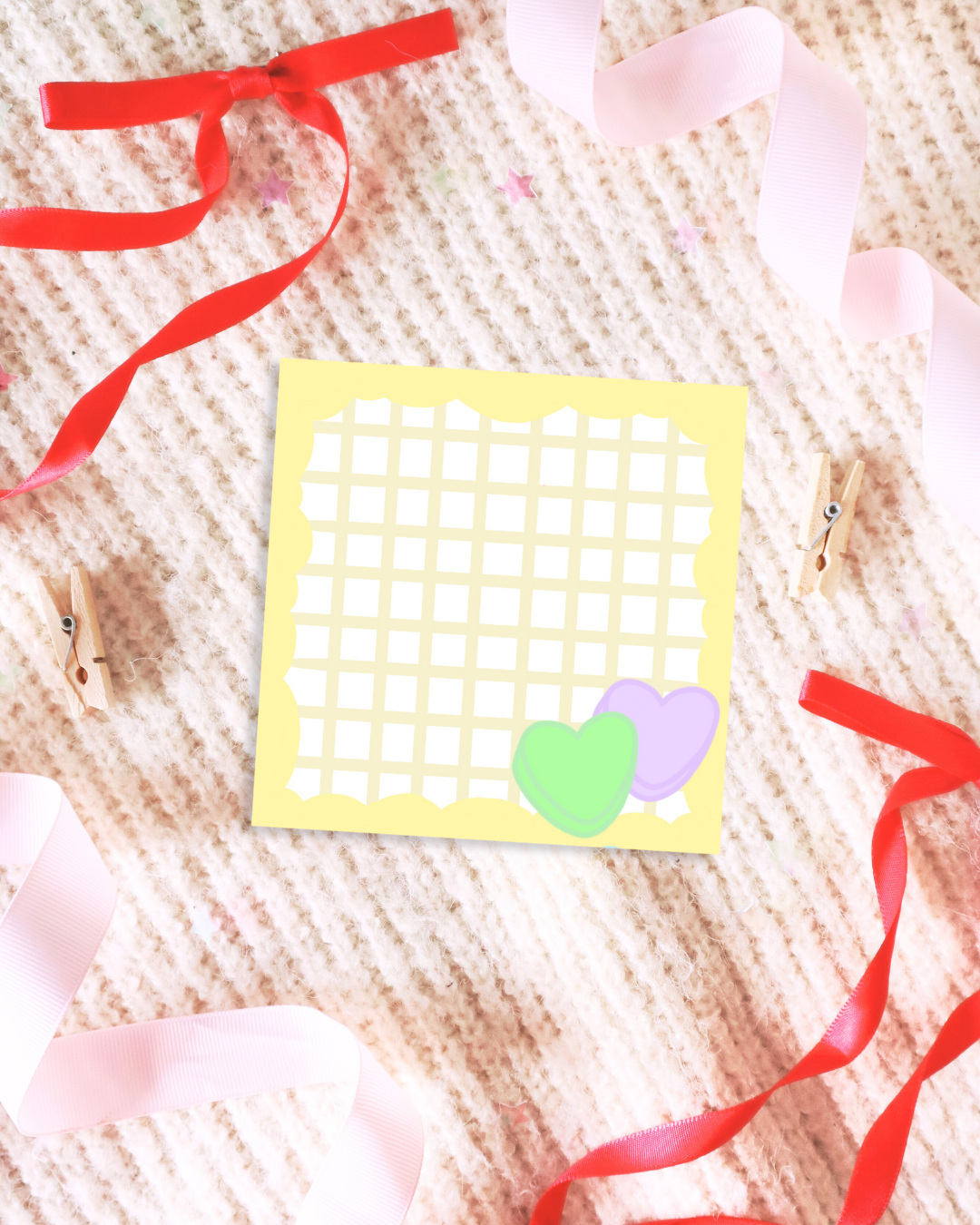 Candy Heart Memo Pads