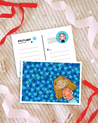 Blue Flowers Post Card