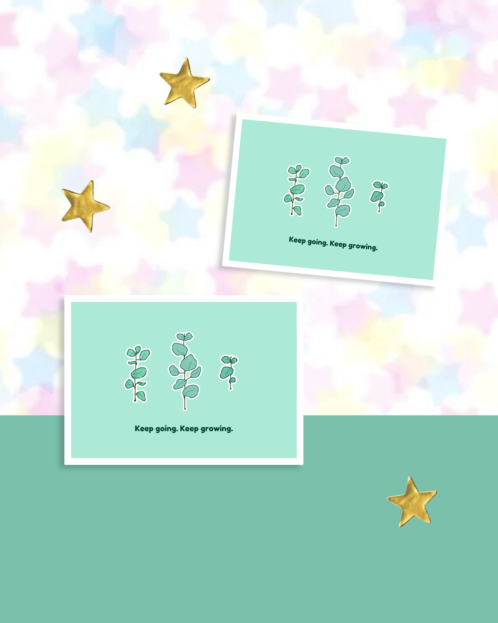 Cute Floral Inspirational Quote Stickers