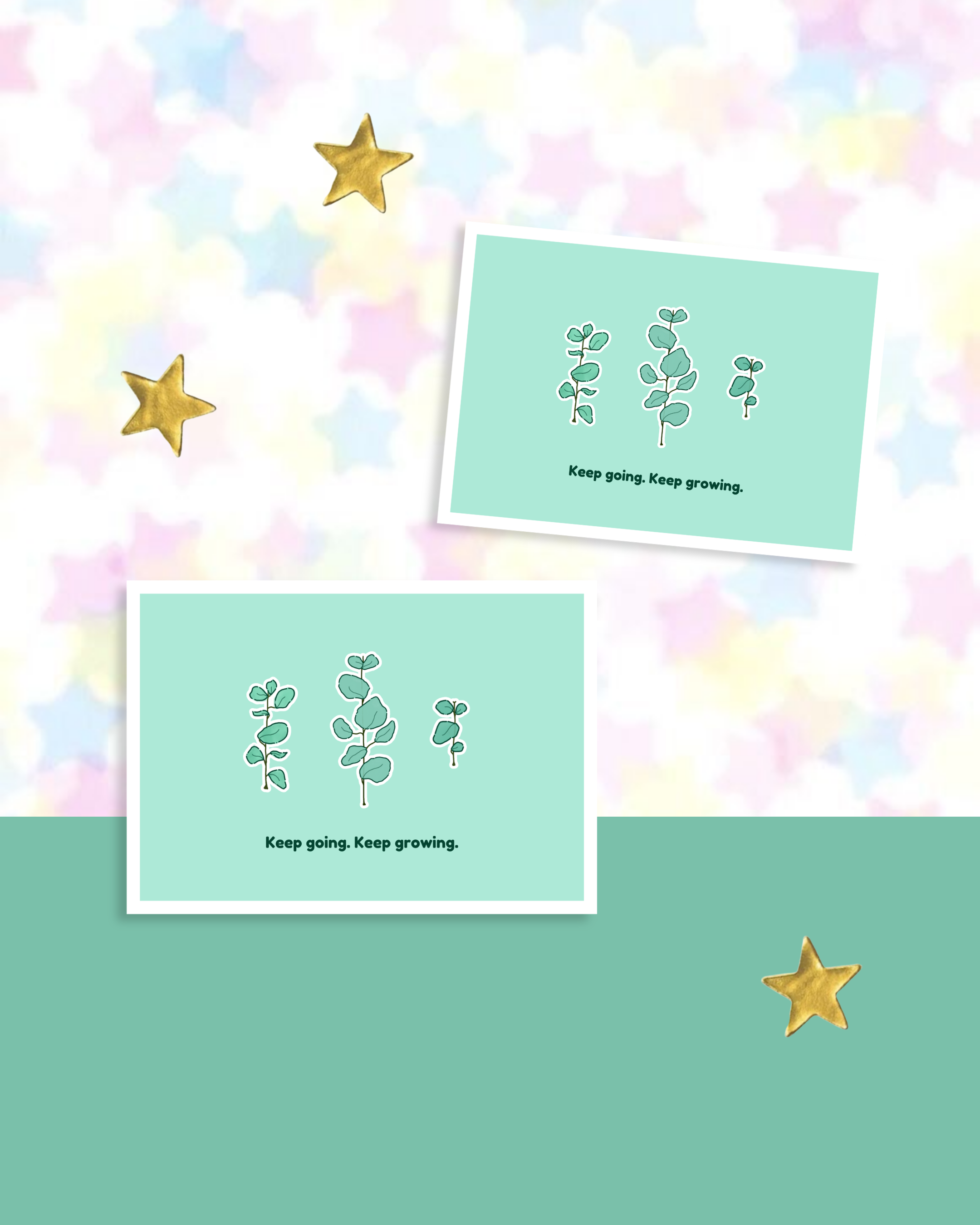 Cute Floral Inspirational Quote Stickers