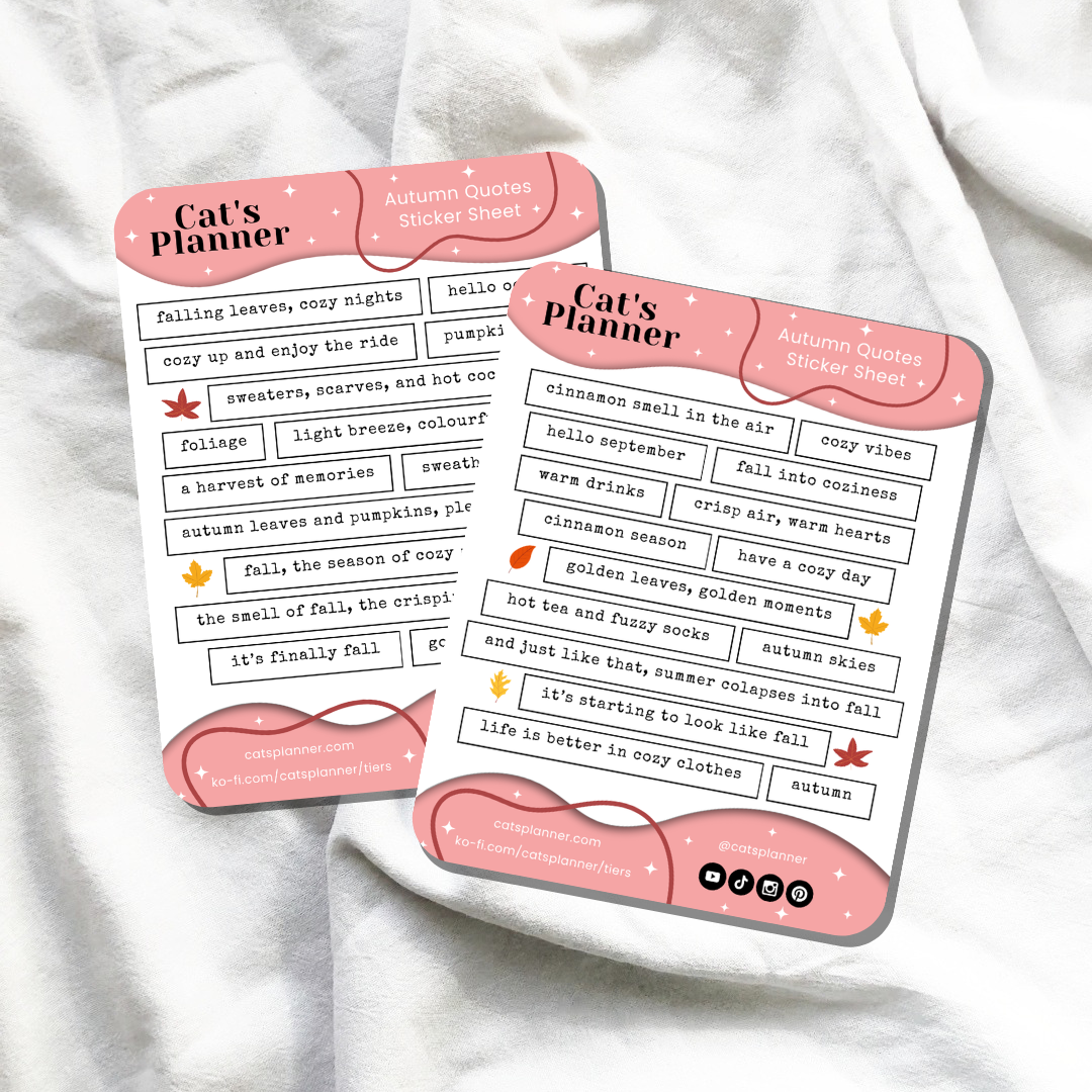 autmn quote stickers