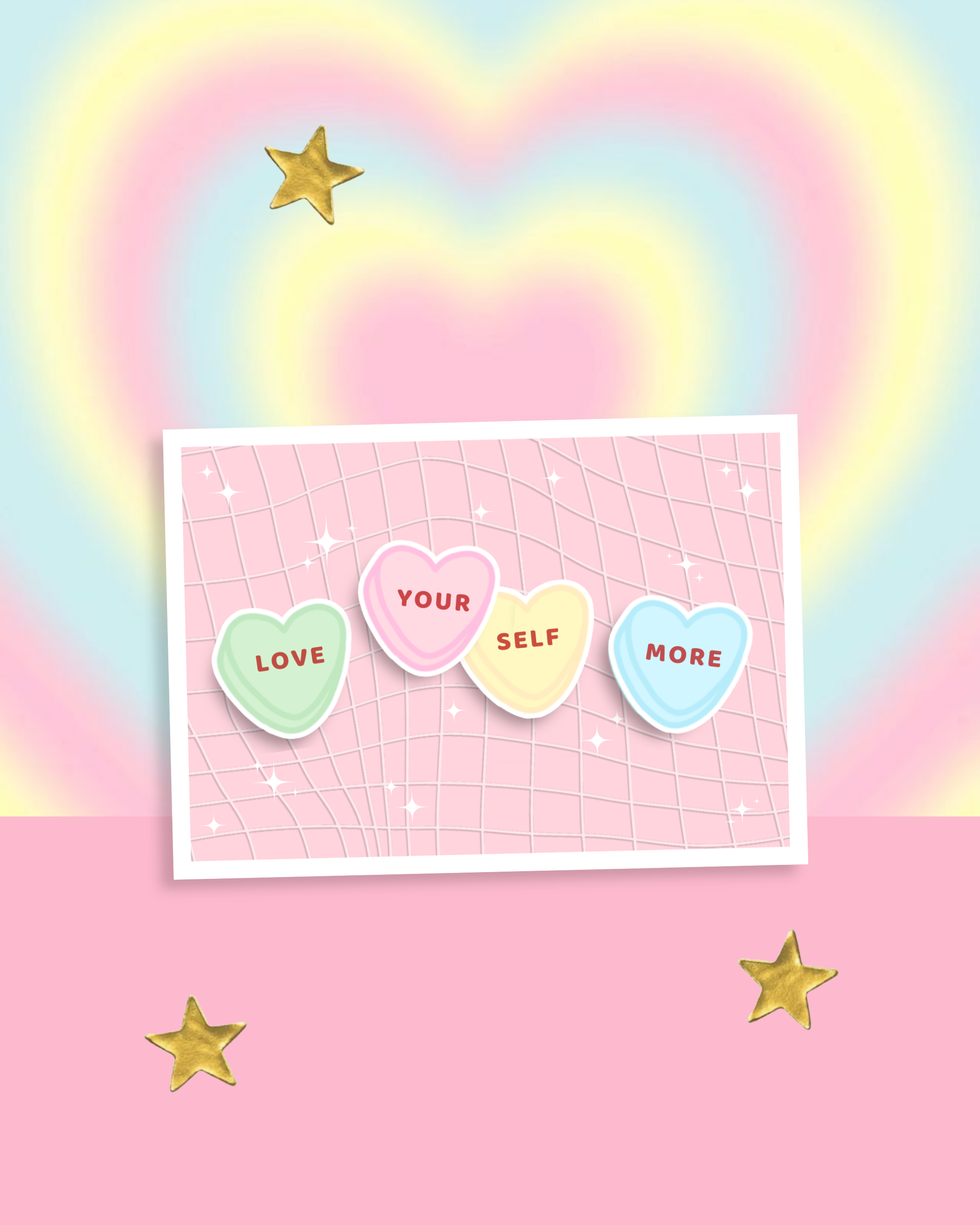 Candy Heart Postcard
