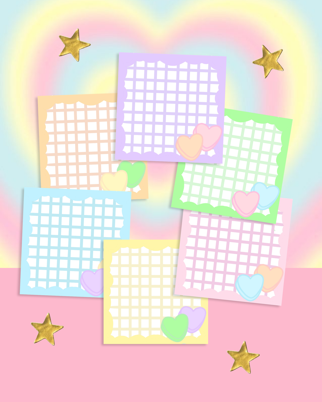 Candy Heart Memo Pads