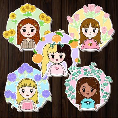 Women Sticker Flake