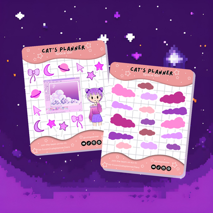 Space Girl Sticker Sheet - Digital