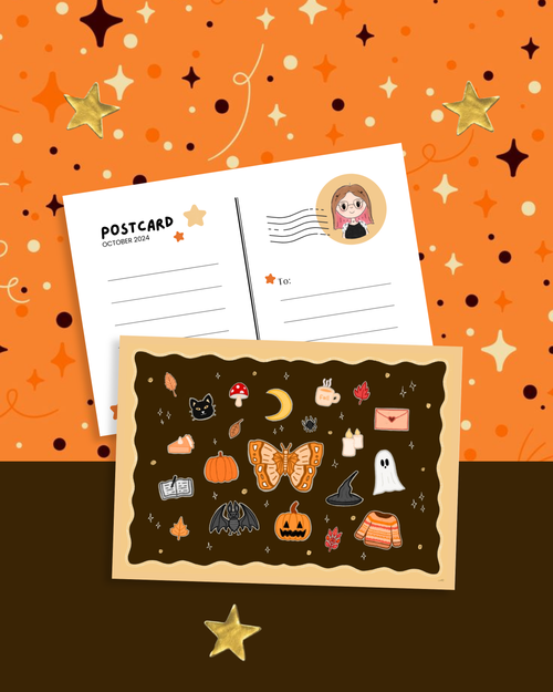Autumn Doodles Post Card