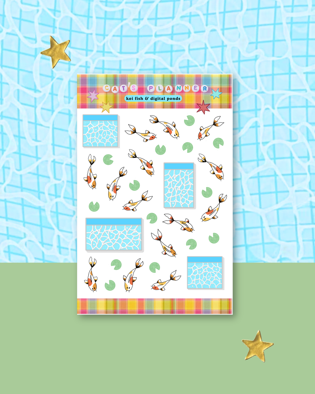 Koi Fish Sticker Sheets – Calming Aesthetic Journal & Planner Stickers