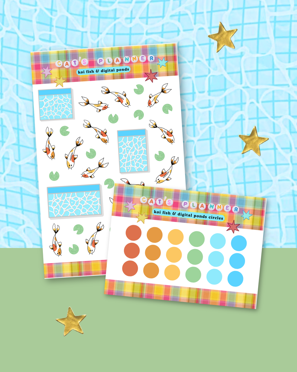 Koi Fish Sticker Sheets – Calming Aesthetic Journal & Planner Stickers