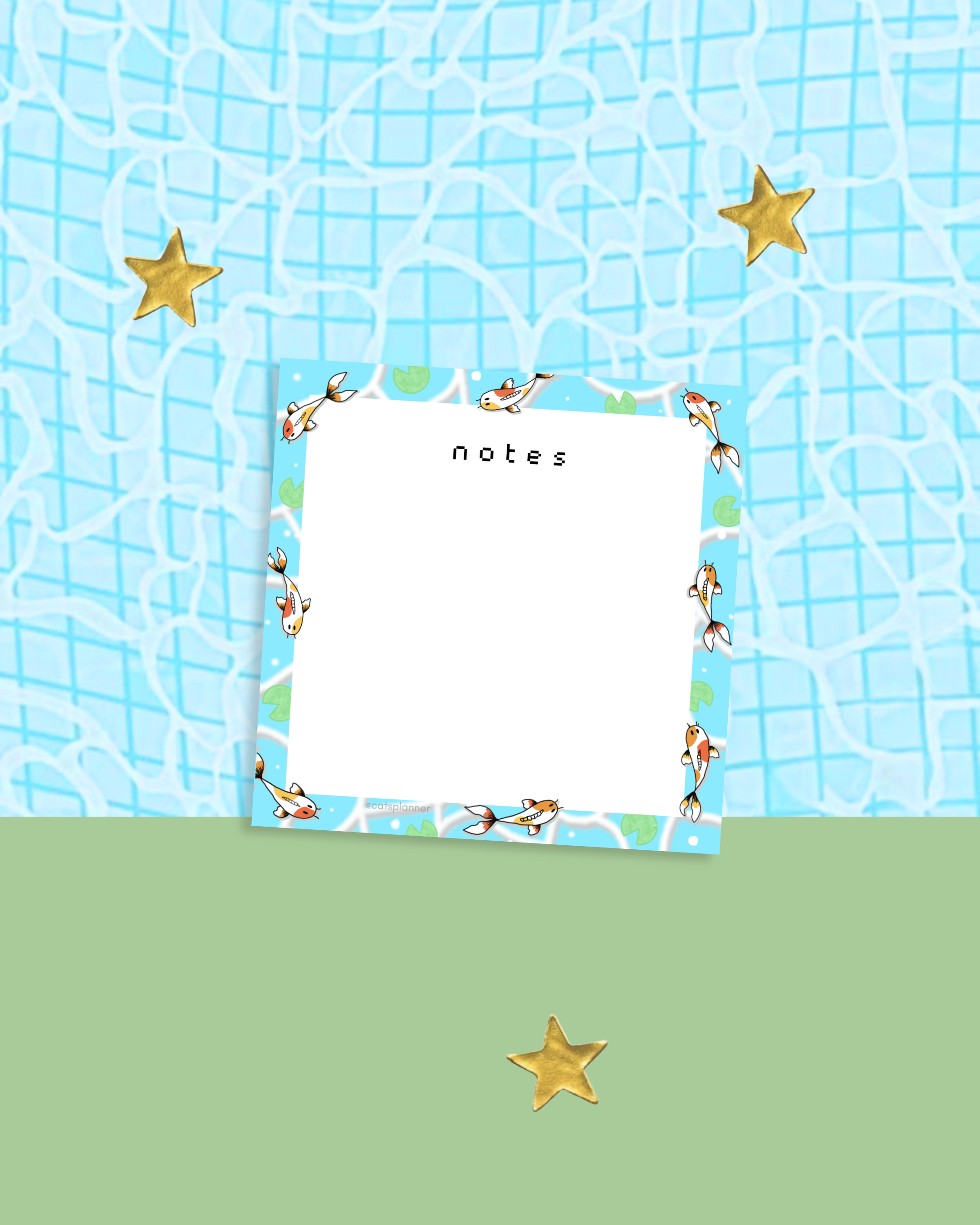 Koi Fish Memo Pad