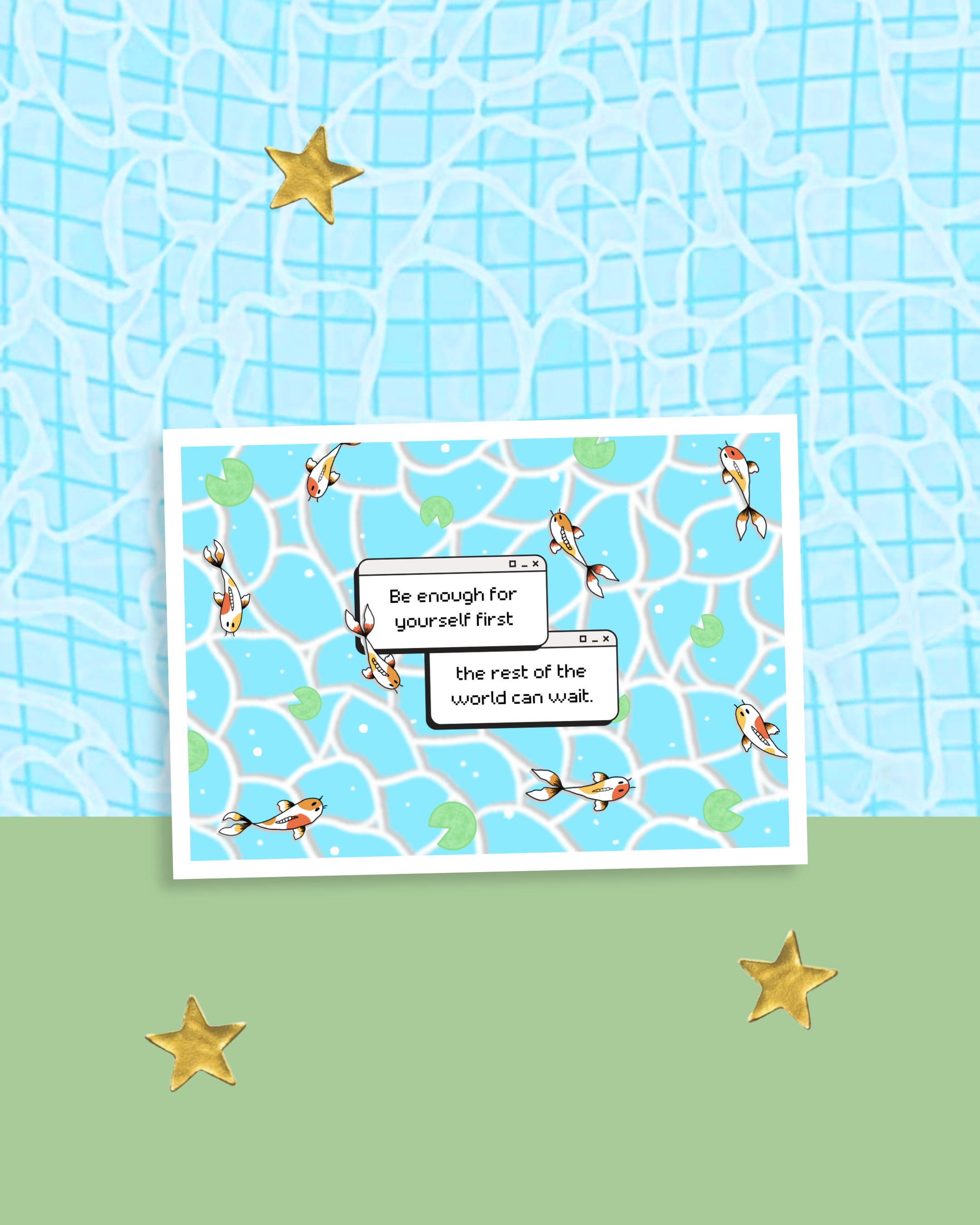 Koi Fish Lake Postcard