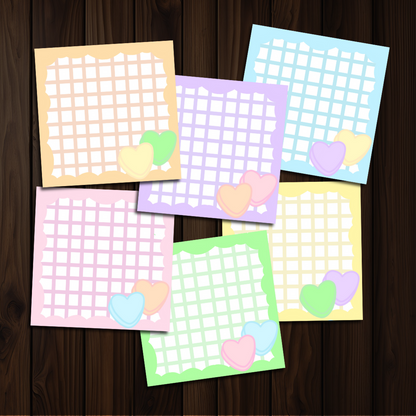 Candy Heart Memo Pads