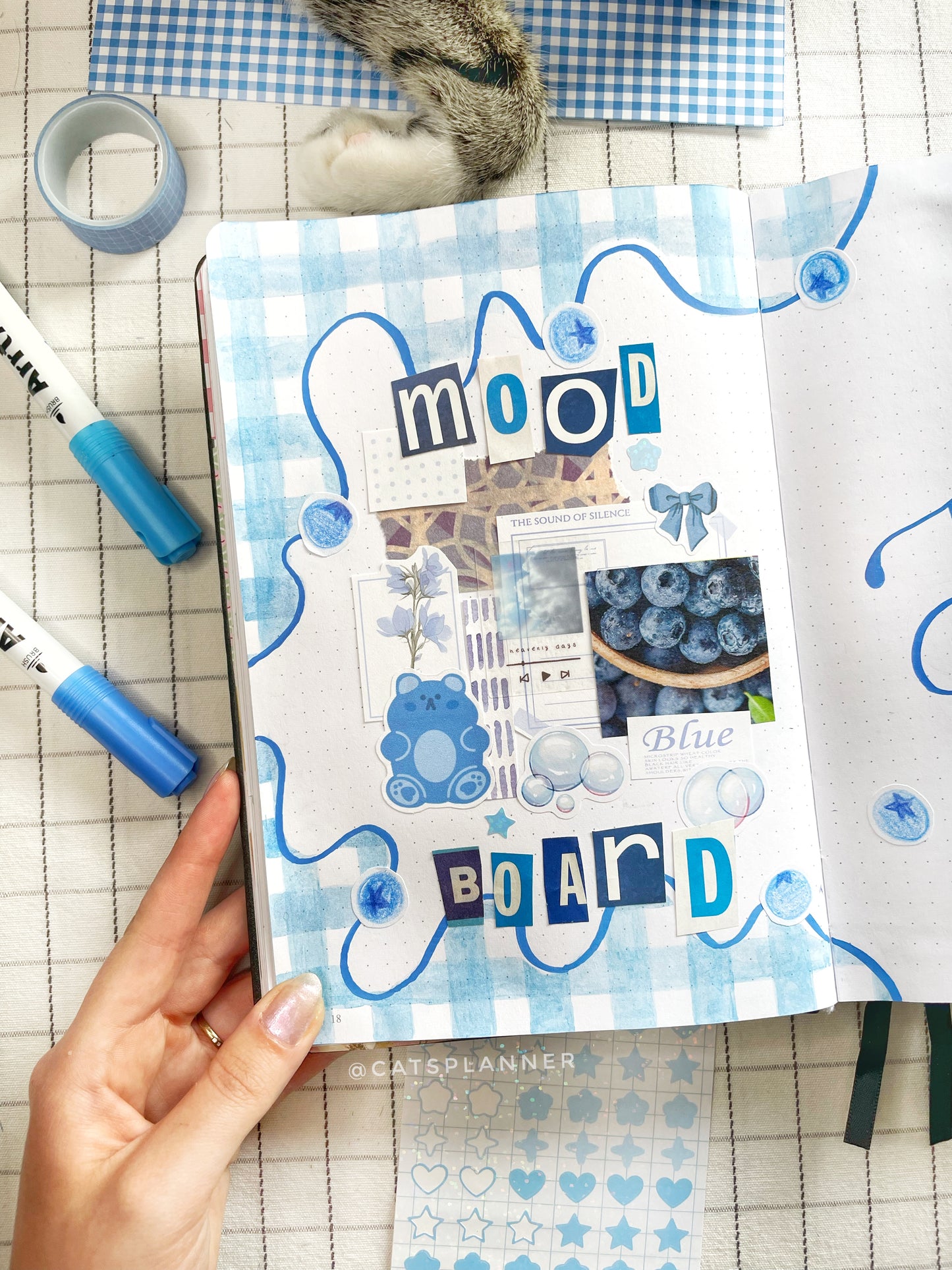 Blueberry Junk Journal Inspired Sticker Sheet – Stationery for Bullet Journal and Planners