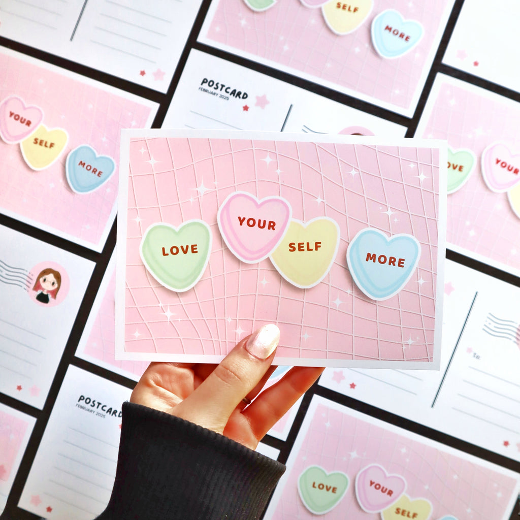 Candy Heart Postcard